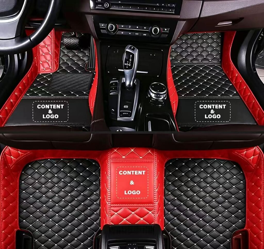 Luxury 5D diamond-stitch car floor mats and interior accessories